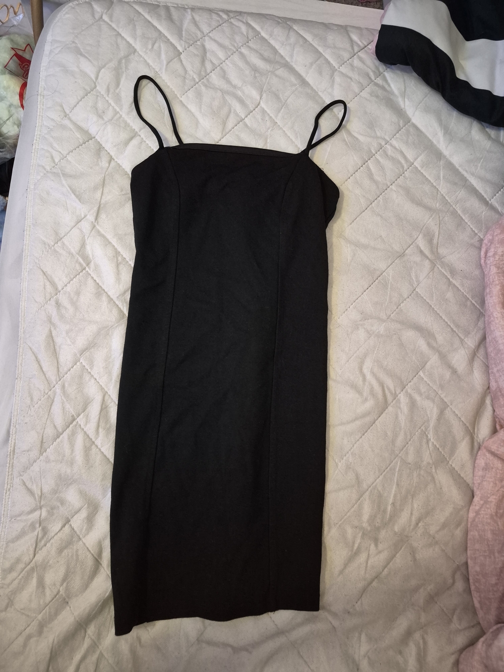 Mind Code Black Spaghetti-Strap Midi Dress
